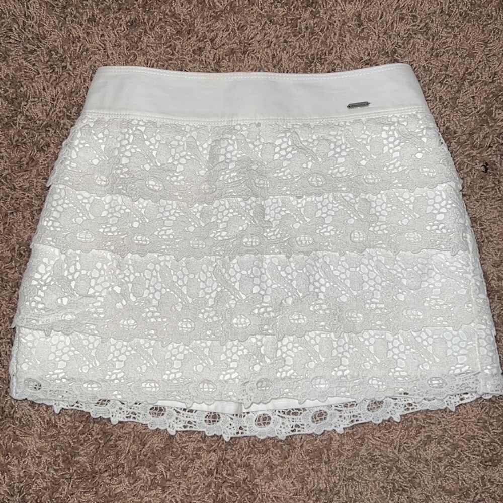 Abercrombie Kids White Lace Skirt